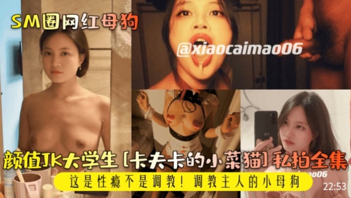 SM圈网红母狗颜值JK大学生【卡夫卡的小菜猫】私拍全集这是性瘾不是调教!调教主人的小母狗