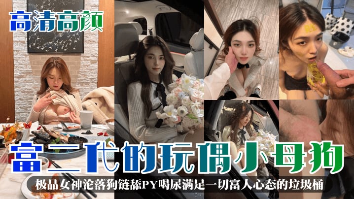 【高清高颜】富二代的玩偶小母狗极品女神沦落狗链舔PY喝尿满足一切富人心态的垃圾桶_
