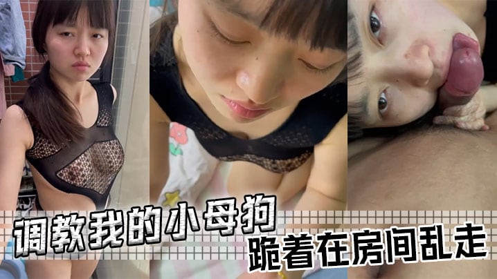 调教我的小母狗，跪着在房间乱走