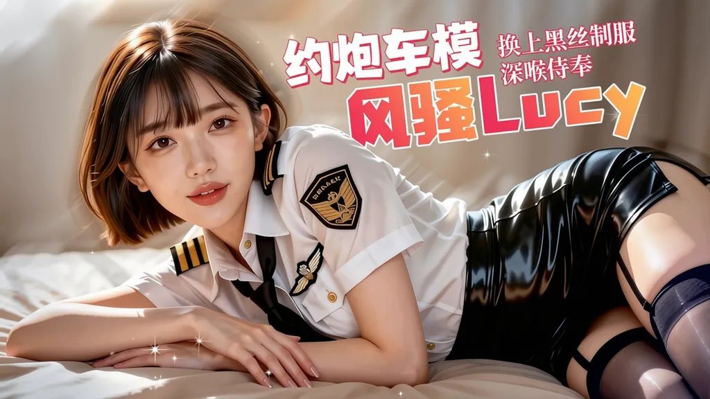 约炮风骚车模Lucy换上黑丝制服深喉侍奉疯狂打桩不停