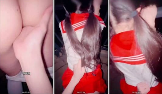 兄妹乱伦 意淫自己妹妹，爸妈睡着后拉着妹妹在天台做爱，面对城市的夜景后入蜜桃臀小穴抽插喷射