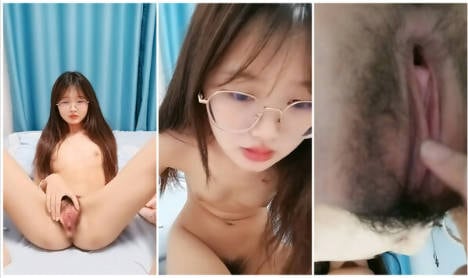 文靜甜美OO後眼鏡學生妹,有點貧乳,十足的反差婊,完美身材比例,沒想到這麽純的妹妹也下海